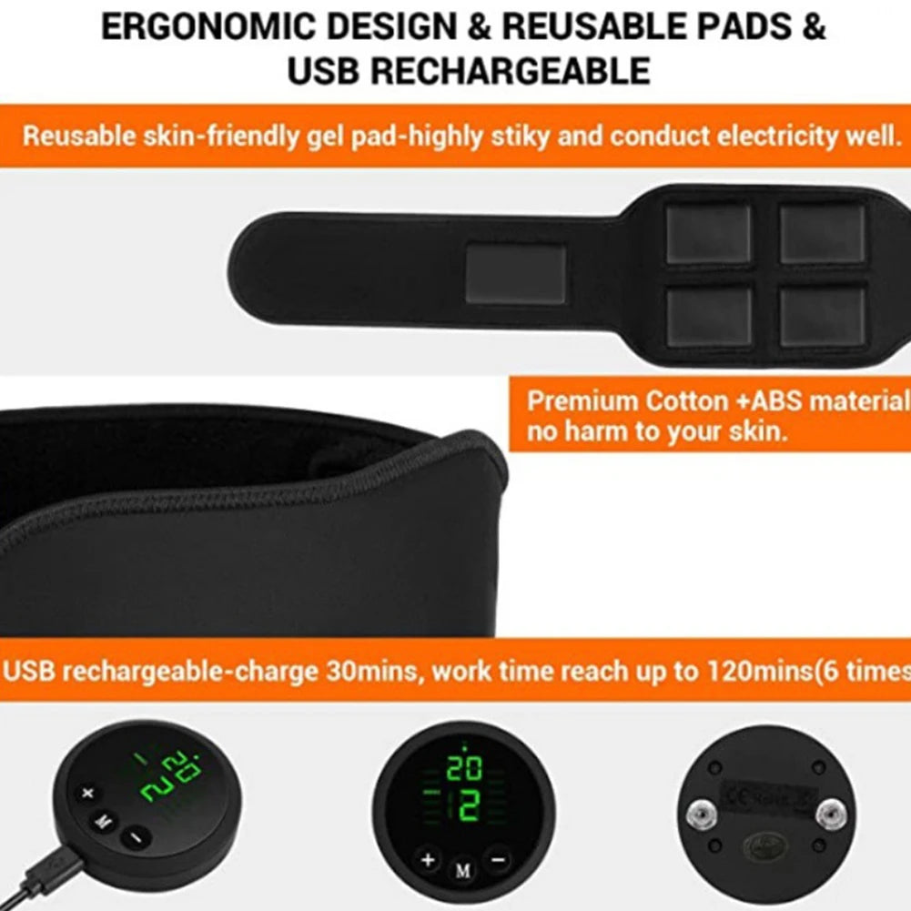 Fitness Ab-Belt ABS Stimulator for Home Fitness Training Cores Muscle Firming Strengthening Workout Equipment Travel Fitness