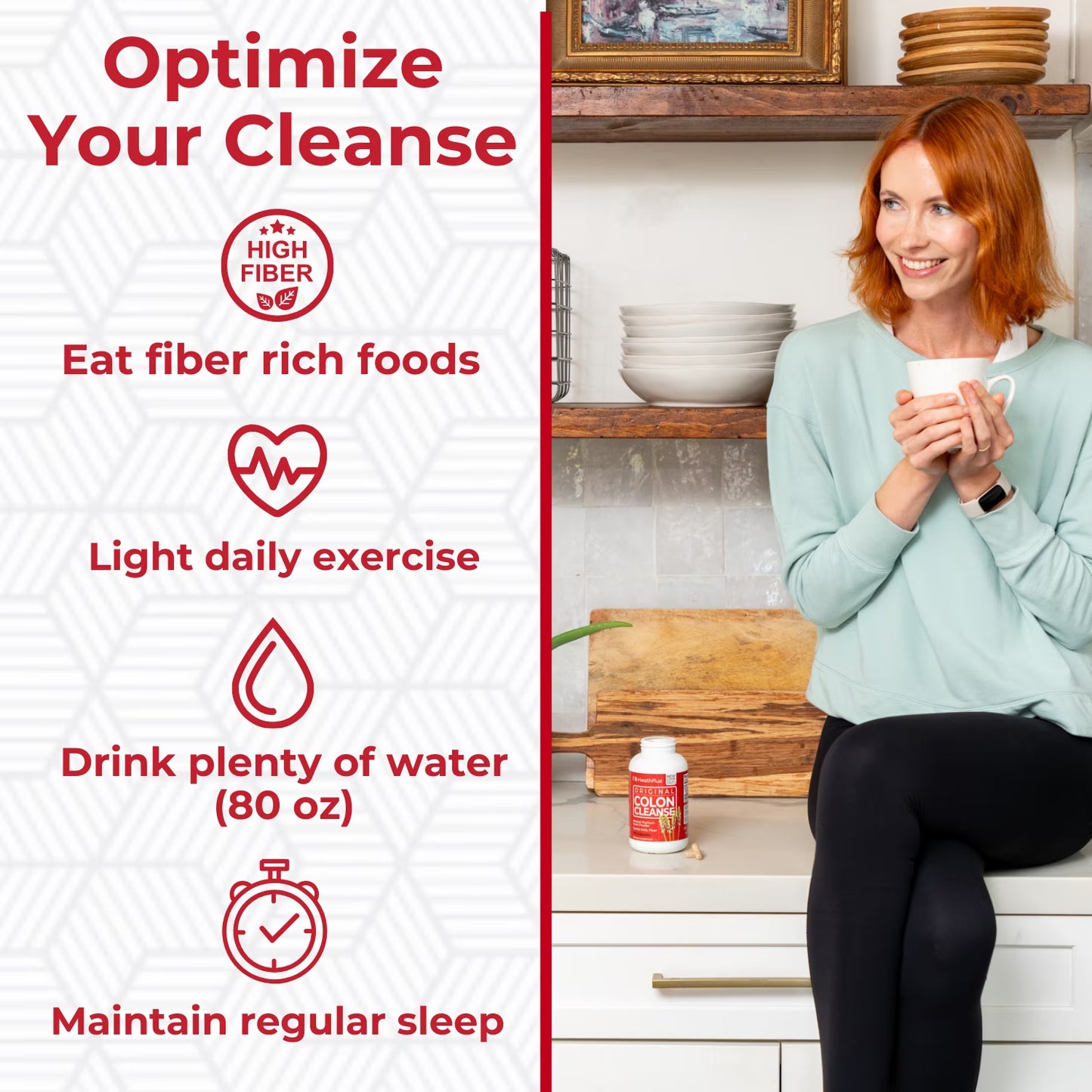Colon Cleanse Digestive Support | All Natural Daily Fiber for Toxin Elimination to Reduce Bloating | Psyllium Husk | Supports Heart Health | 200 Capsules, 33 Servings