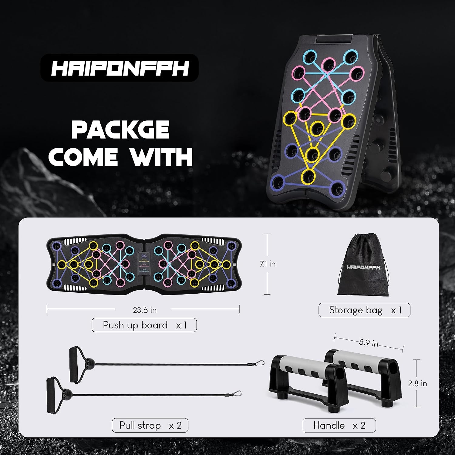 Push up Board Fitness, 9 in 1 Strength Training Equipment,Home Gym System,Multi-Functional Push up Stands System Fitness Floor Chest Exercise,Training Arm Men & Women Weights