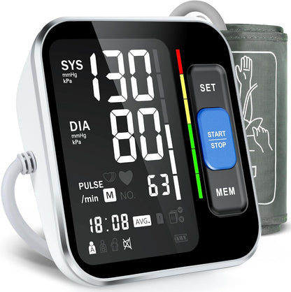Blood Pressure Monitors for Home Use Upper Arm, Accurate Cuff 8.7”-15.7” Monitor with Large Backlight Display 2 Users 240 Sets Memory & HR Detection, Digital BP Machine with Carrying Case
