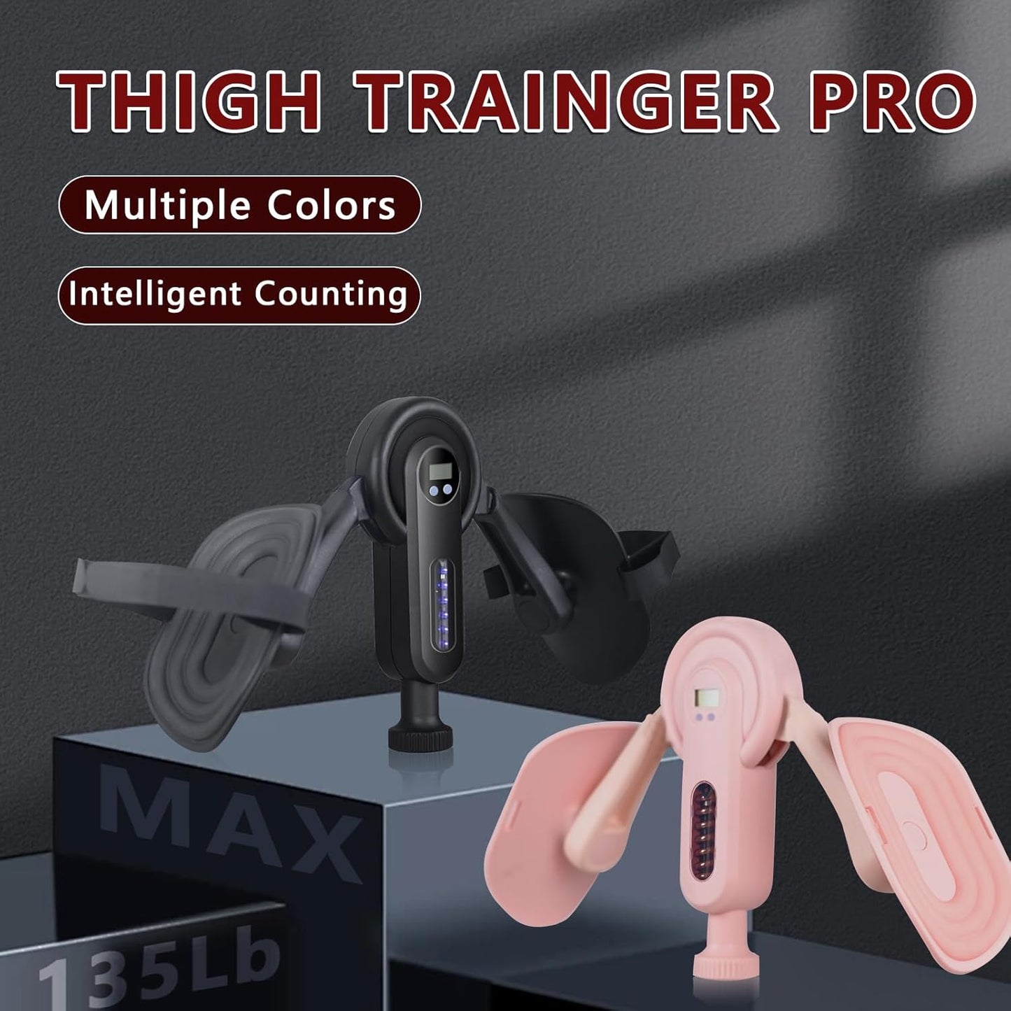 Thigh Master, Kegal Exerciser Inner Trainer with 0-135 Lbs Adjustable Resistance for Inner Muscle Strengthen| Home Fitness,Pelvic Floor Trainer for Women|Men