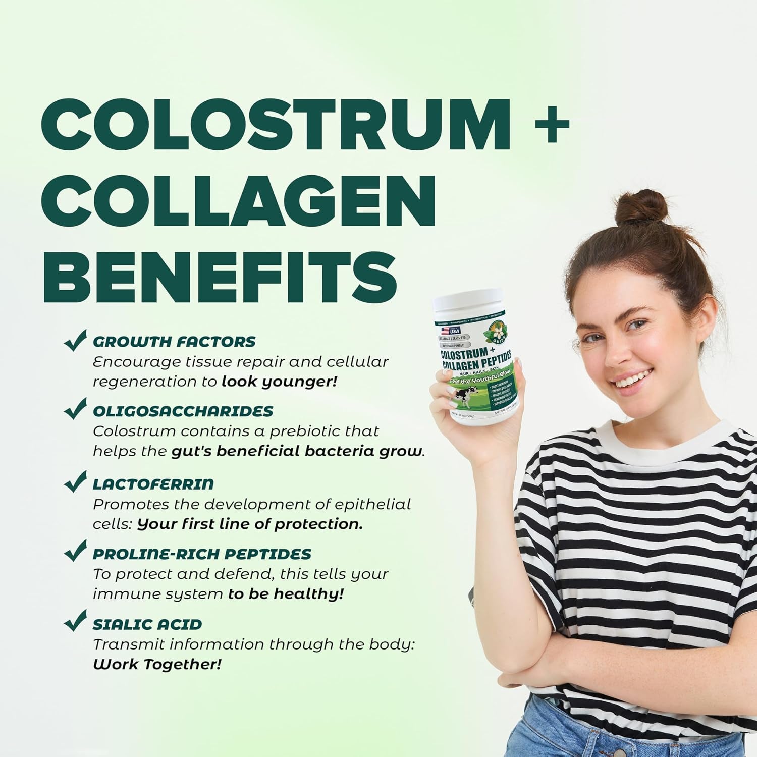 Wellness Bundle (Japanese Ceremonial Matcha Powder and Bovine Colostrum+Collagen Peptides) Organic Matcha for Energy & Focus with Grass-Fed Collagen for Gut & Joint Health, Beauty Supplement