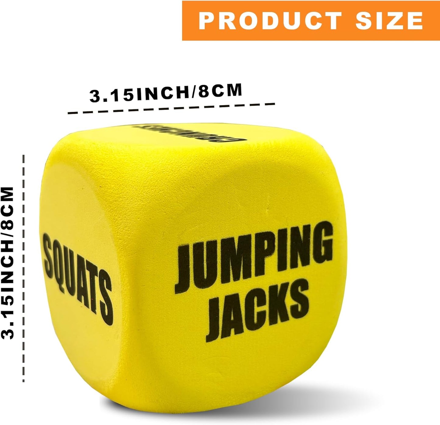 Exercise Foam Dices with Storage Bag-Workout Dice Six-Sided Fitness Dice, Perfect Exercise & Fitness Accessories for Home Workout Group Fitness & Exercise Classes